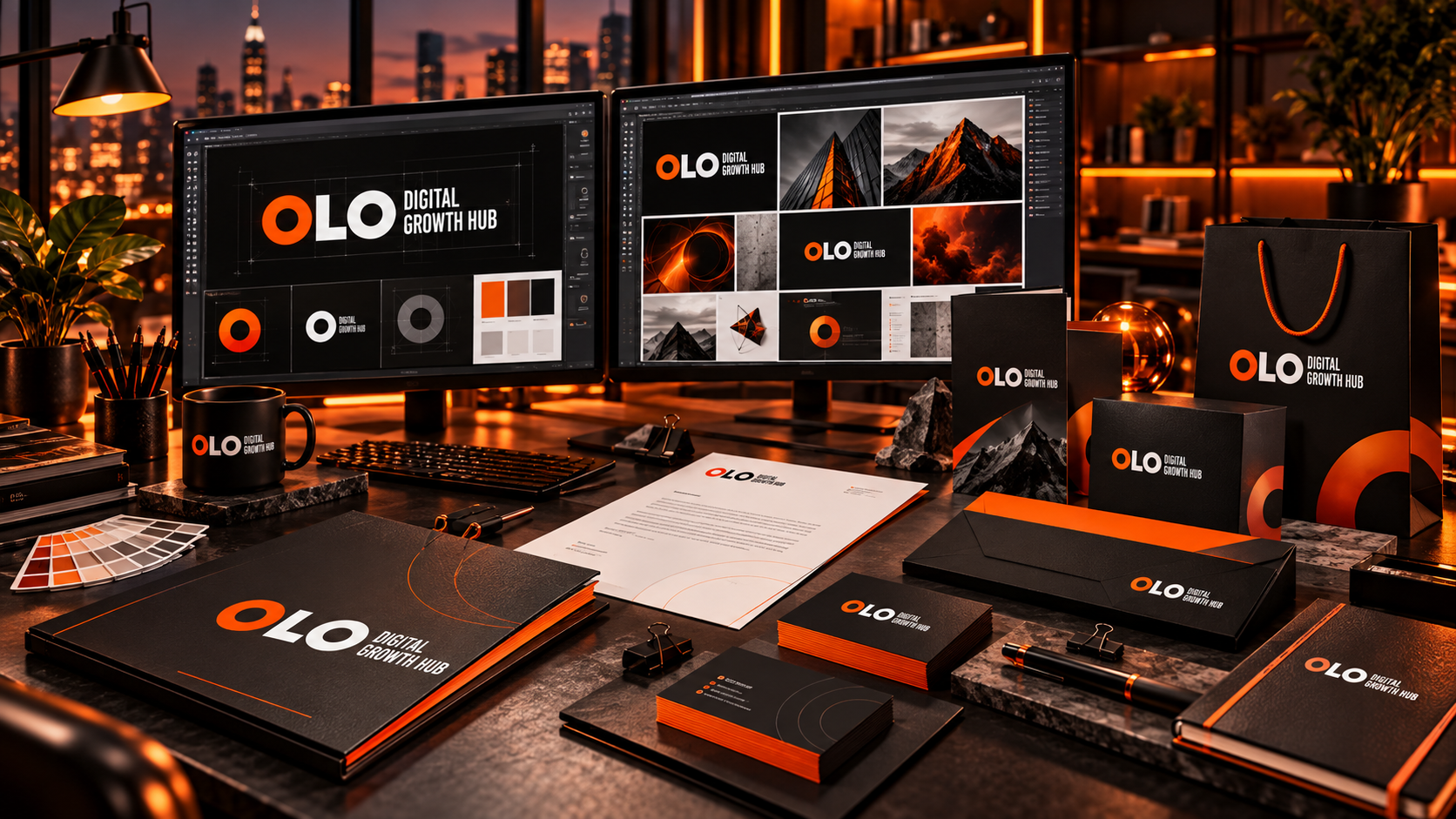 OLO brand identity applications